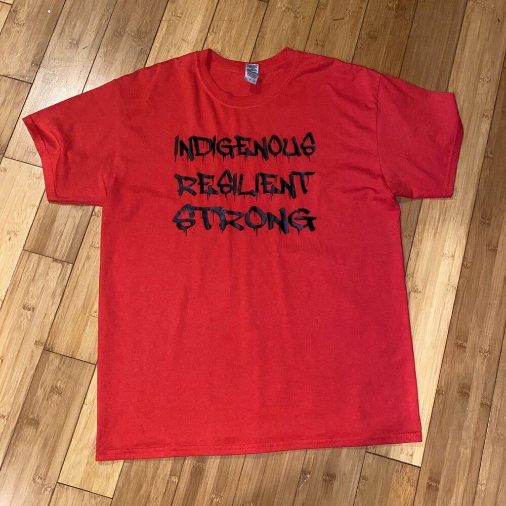 Indigenous Resilient Strong T-shirt Size Large Native American Pride Graphic Tee - Picture 5 of 5